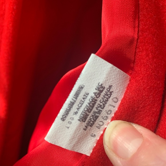 Raffinati vintage Virgin wool red winter coat - Picture 12 of 13